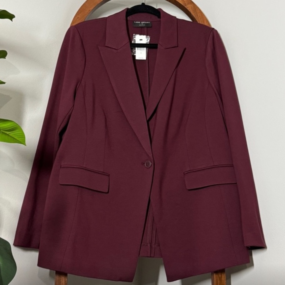 Lane Bryant Burgundy Women's Plus Size Blazer